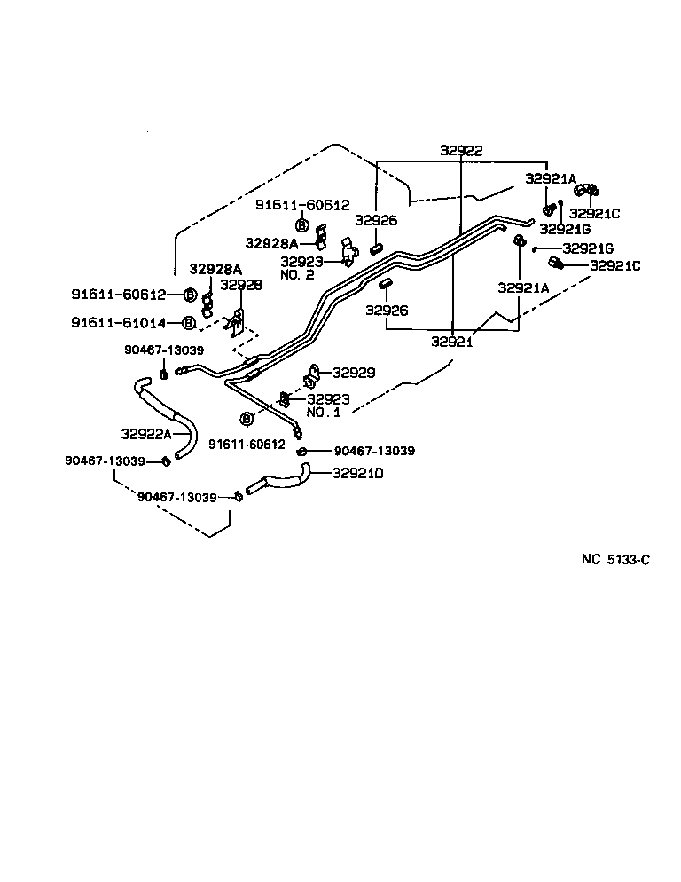 32922-22600 TUBE, OIL COOLER OUTLET, NO.1 product image