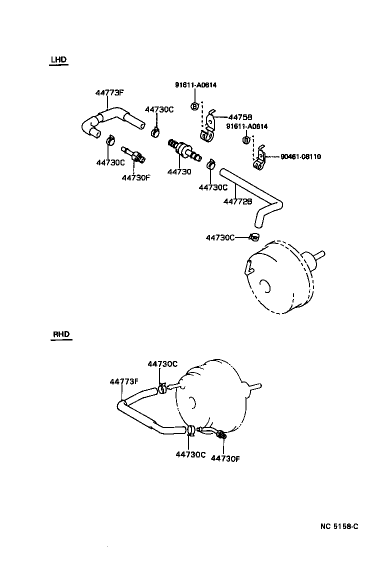 04443-35750 BOOSTER KIT, BRAKE product image