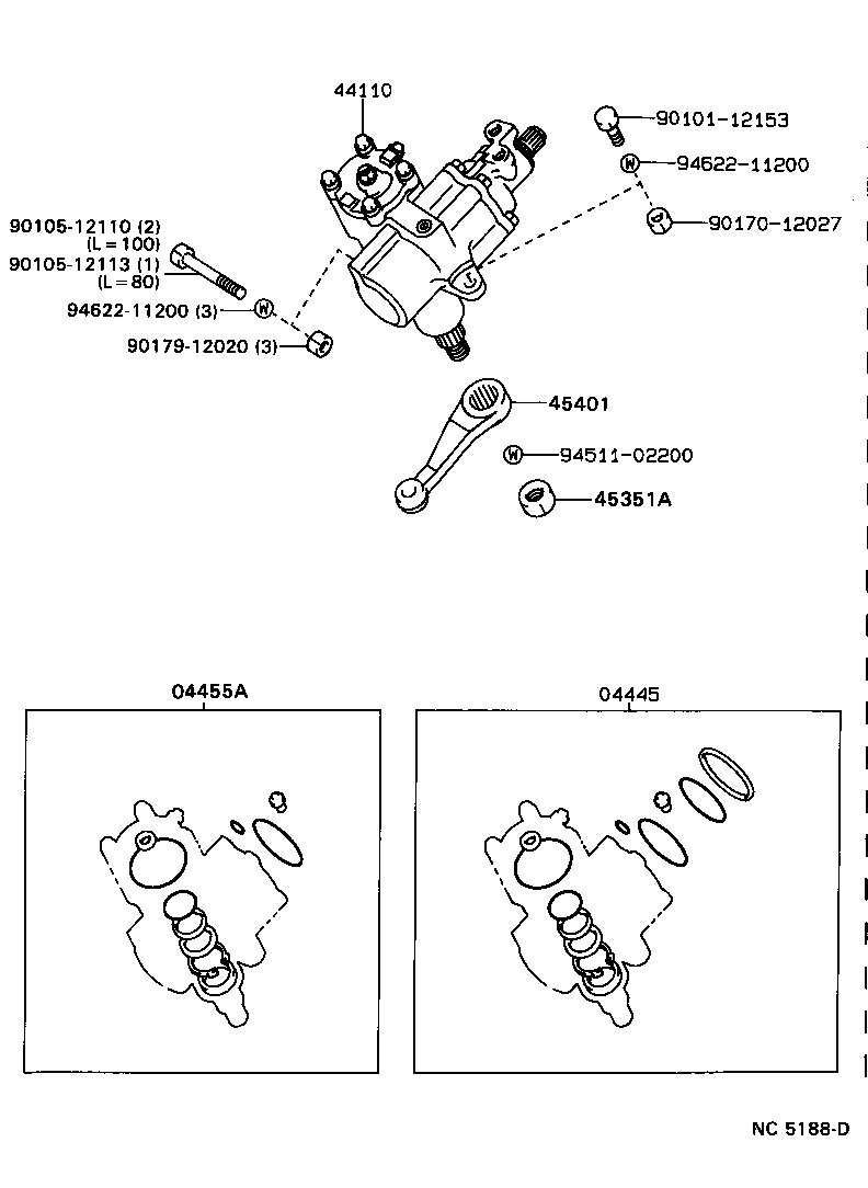 45406-39155 ROD SUB-ASSY, TIE, RH product image