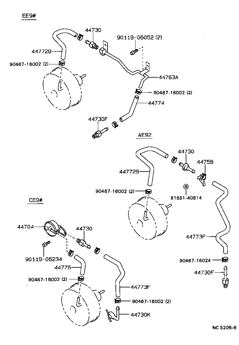 04443-12640 BOOSTER KIT, BRAKE product image