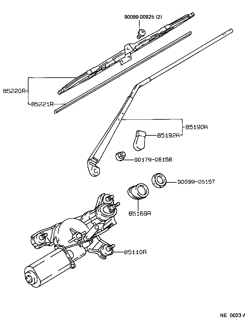 85220-12600 BLADE ASSY, REAR WIPER product image
