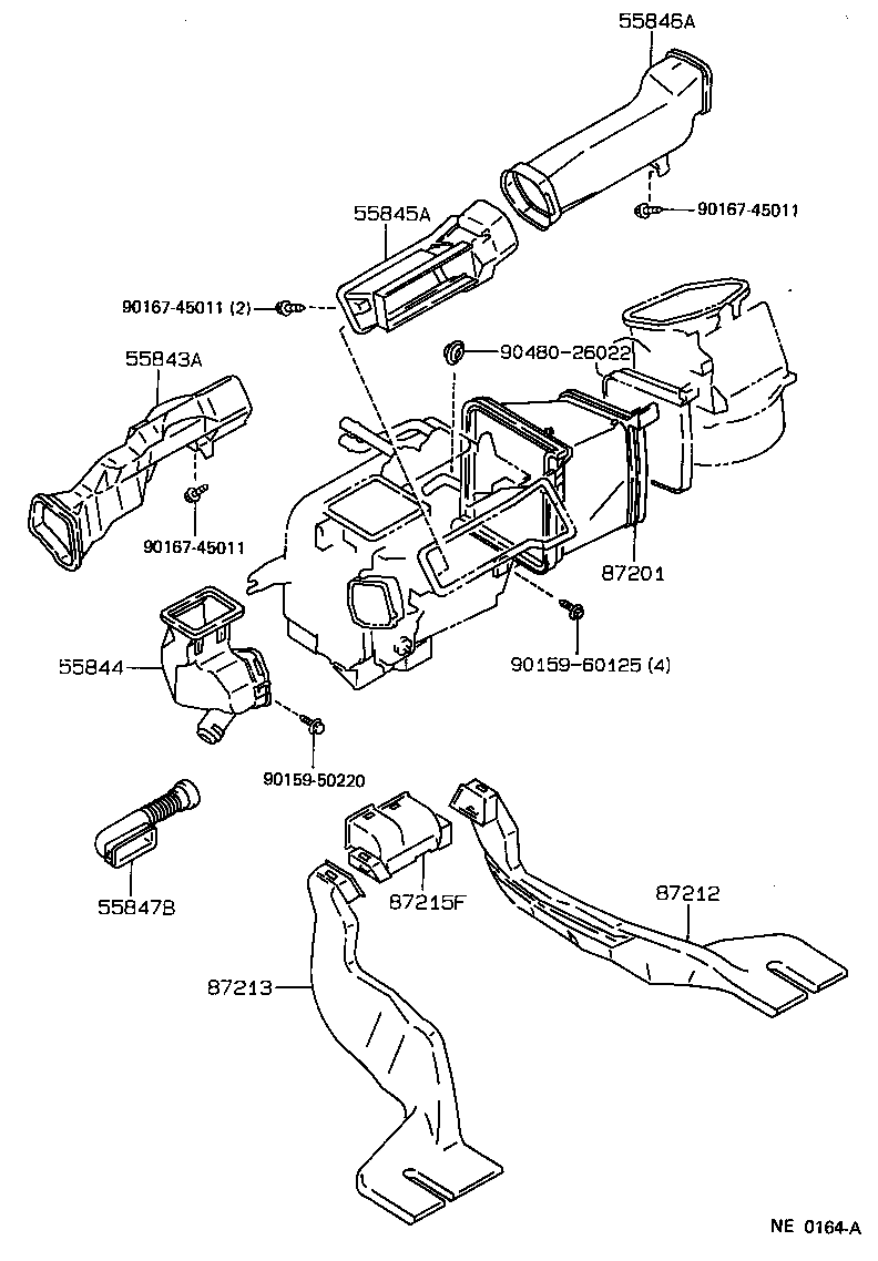 55846-12100 DUCT, HEATER TO REGISTER, NO.4 product image