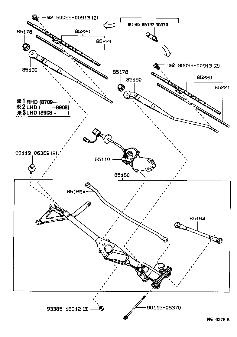 85160-30180 LINK ASSY, WINDSHIELD WIPER product image