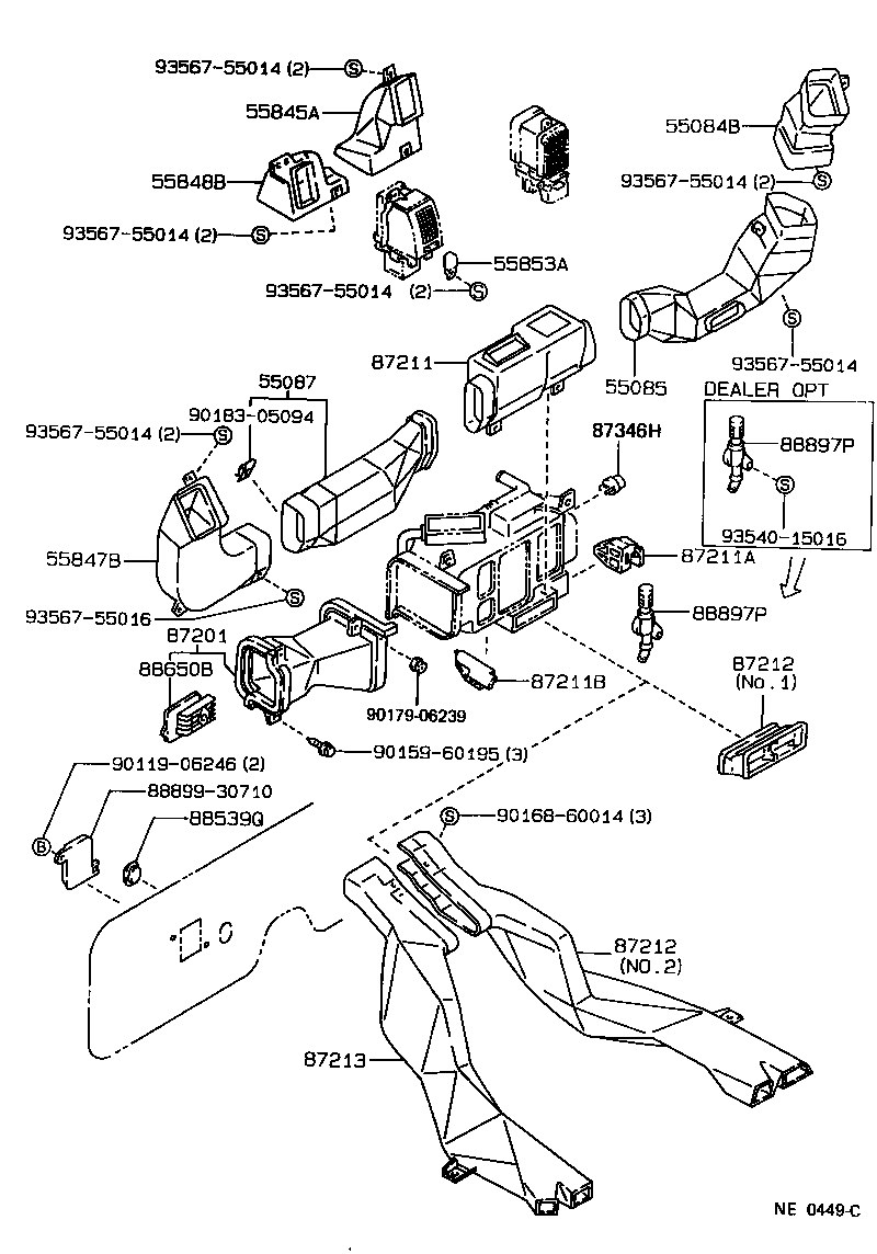 55845-30140 DUCT, HEATER TO REGISTER, NO.3 product image