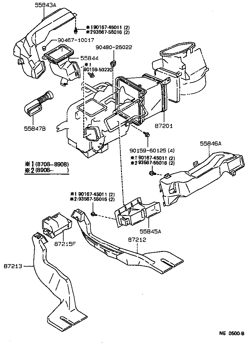 55844-12280 DUCT, HEATER TO REGISTER, NO.2 product image