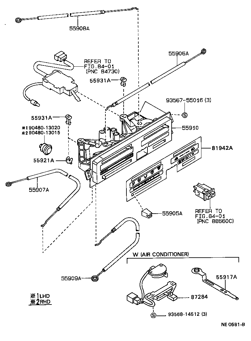 55905-20380 KNOB, HEATER CONTROL product image