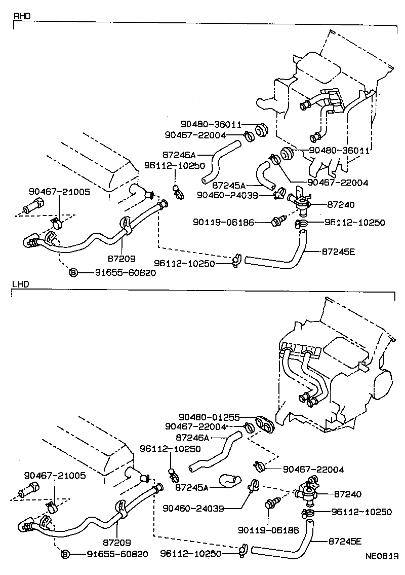 87245-2B220 HOSE, HEATER WATER, INLET A product image