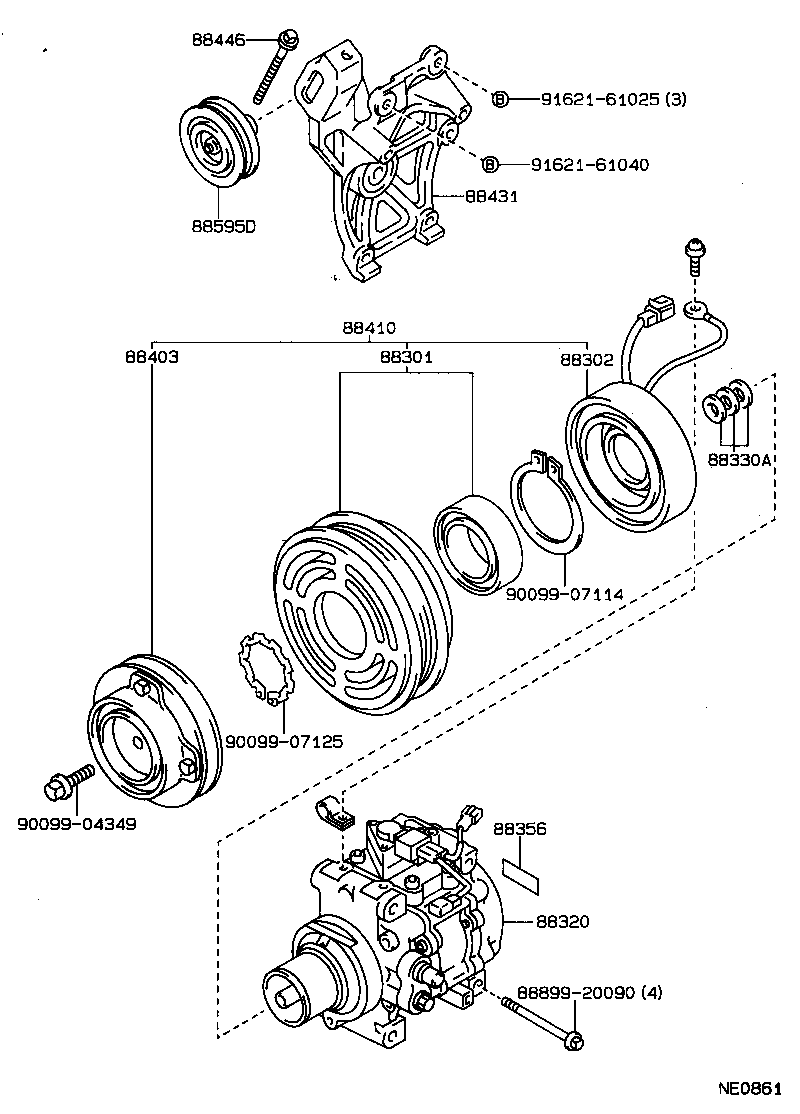88320-12850 COMPRESSOR ASSY, COOLER product image