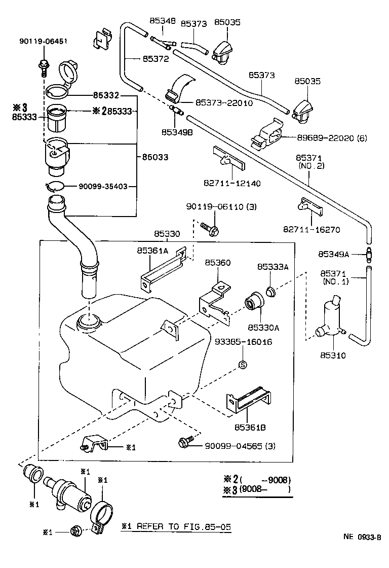 85331-22470 JAR ASSY, WINDSHIELD WASHER product image