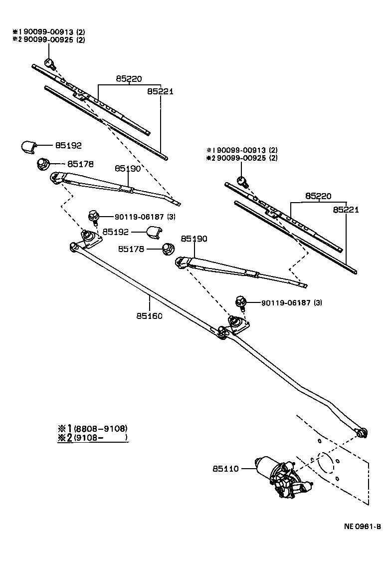 85214-35010 RUBBER, WIPER, LH product image