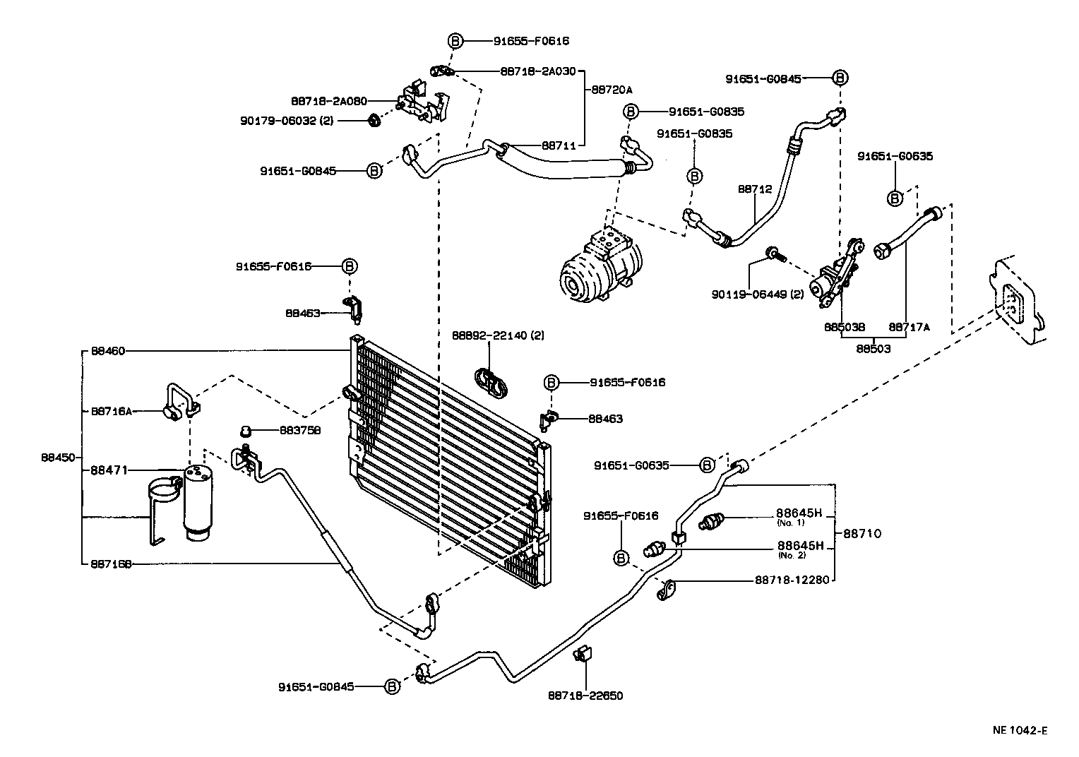 88460-22440 CONDENSER ASSY, W/RECEIVER product image