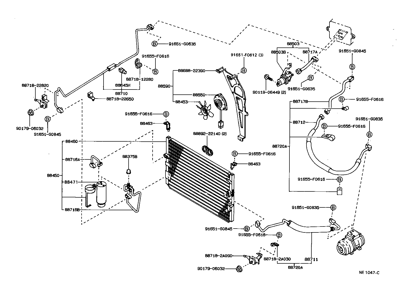 88460-22381 CONDENSER ASSY, W/RECEIVER product image