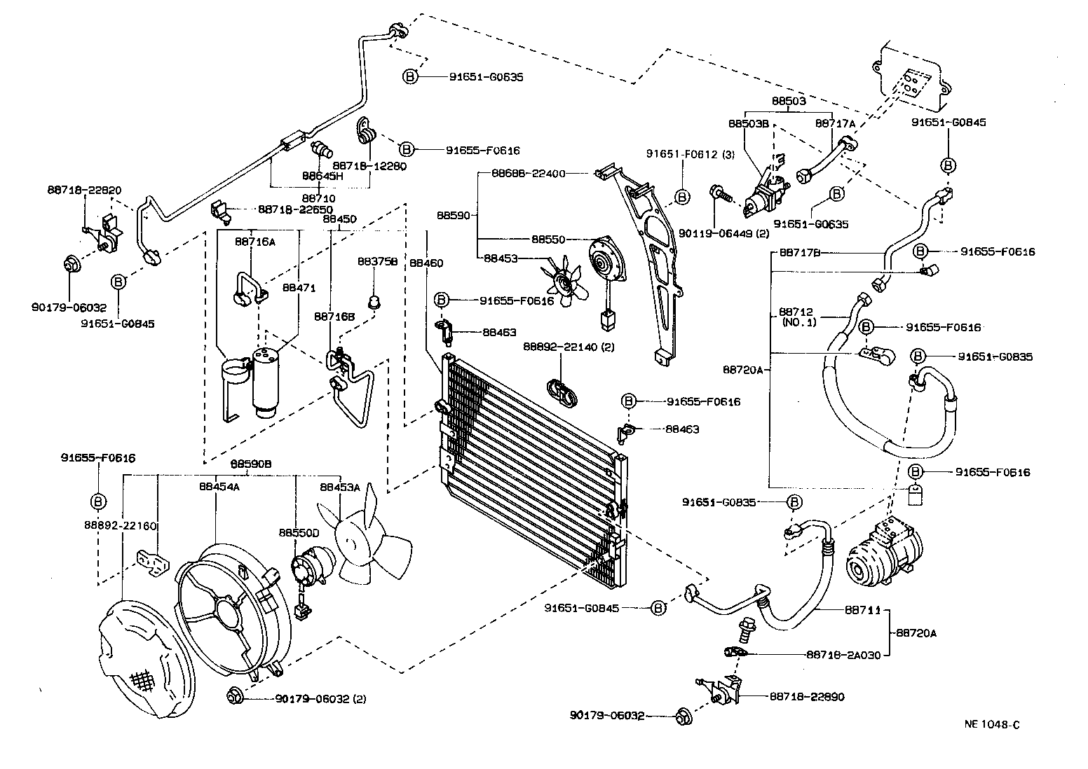 88460-22381 CONDENSER ASSY, W/RECEIVER product image