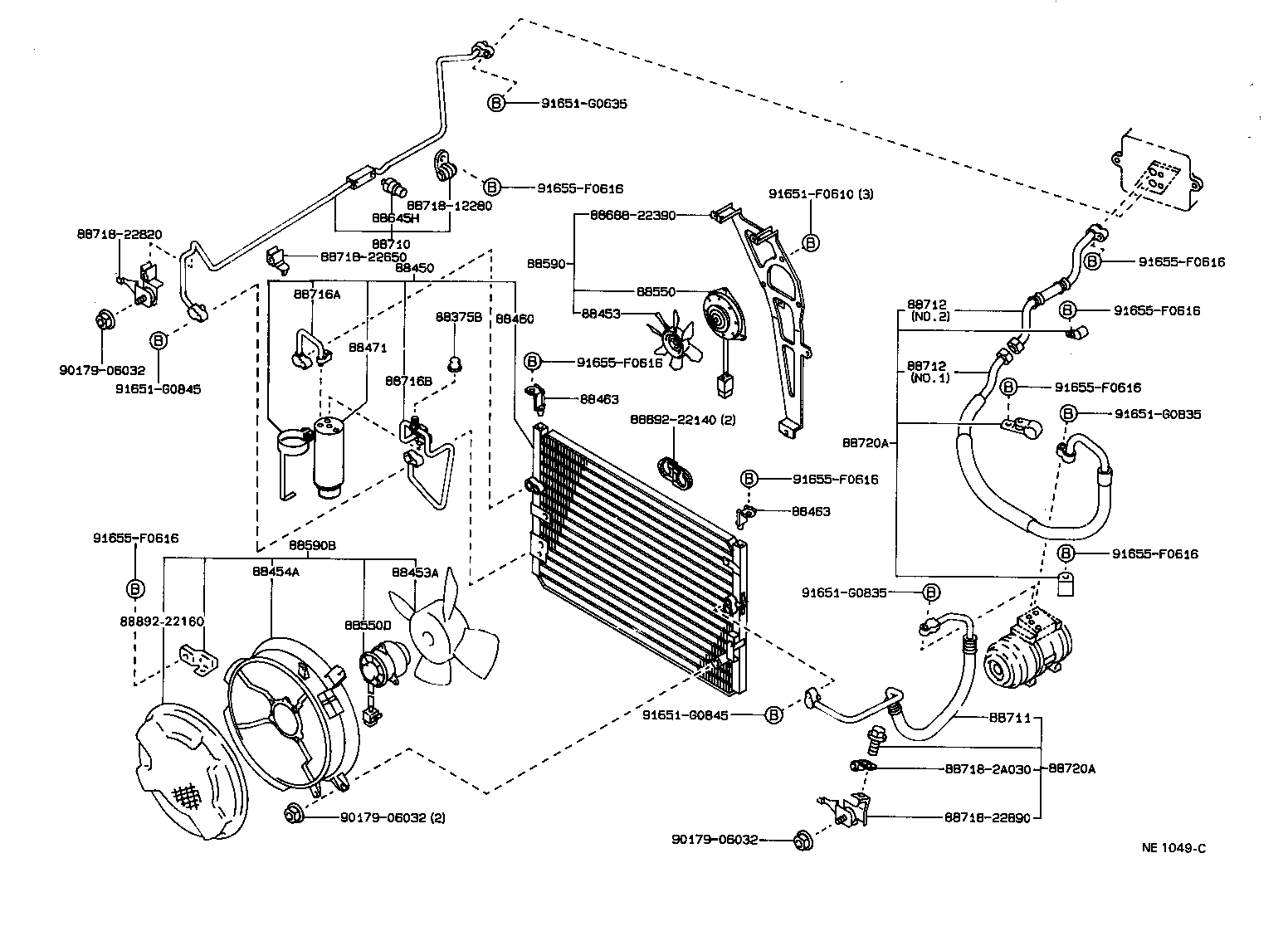 88460-22381 CONDENSER ASSY, W/RECEIVER product image