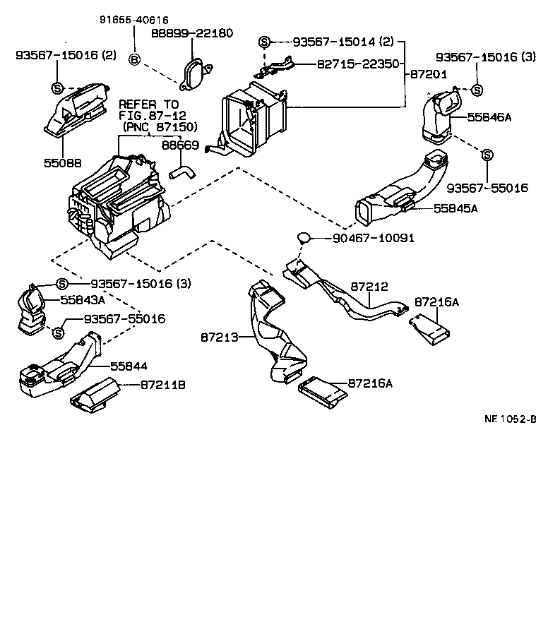 55843-22110 DUCT, HEATER TO REGISTER, NO.1 product image