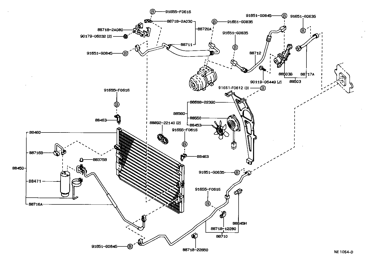 88460-22381 CONDENSER ASSY, W/RECEIVER product image