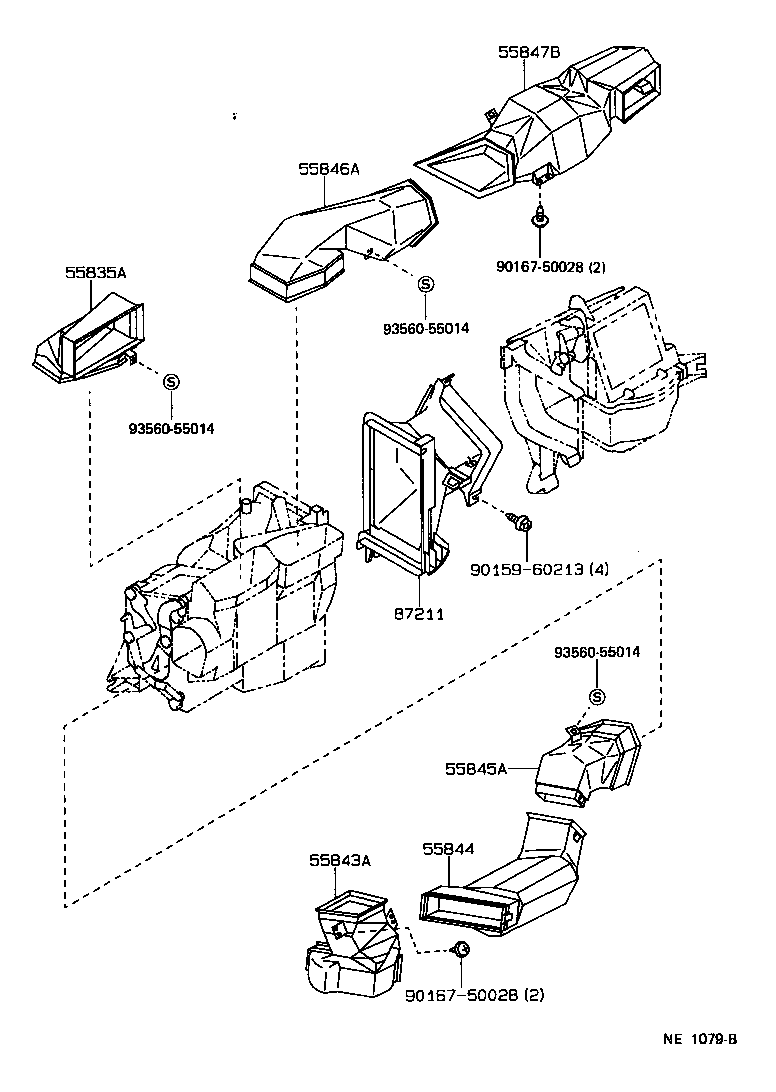 55843-89113 DUCT, HEATER TO REGISTER, NO.1 product image