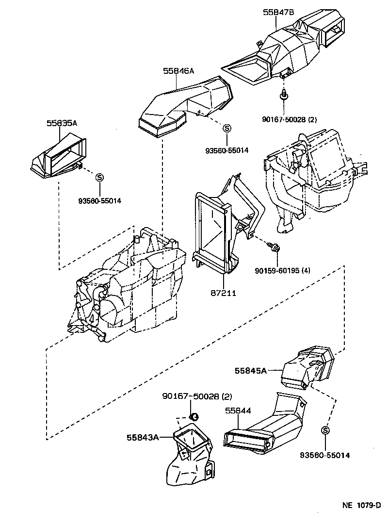 55846-04020 DUCT, HEATER TO REGISTER, NO.4 product image