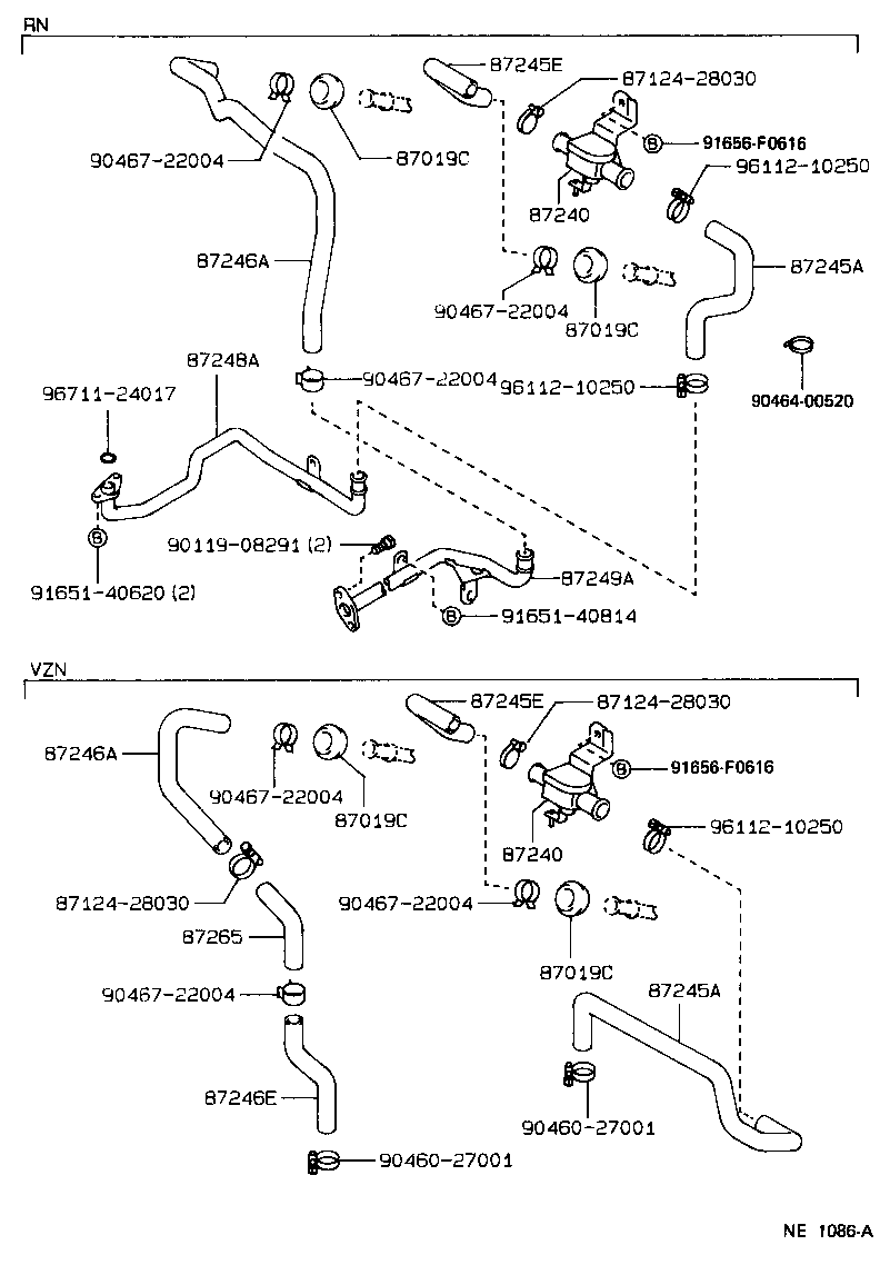 87240-04010 VALVE ASSY, HEATER WATER product image