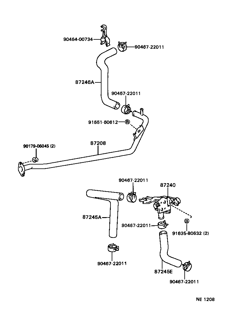 87245-3F030 HOSE, HEATER WATER, INLET A product image