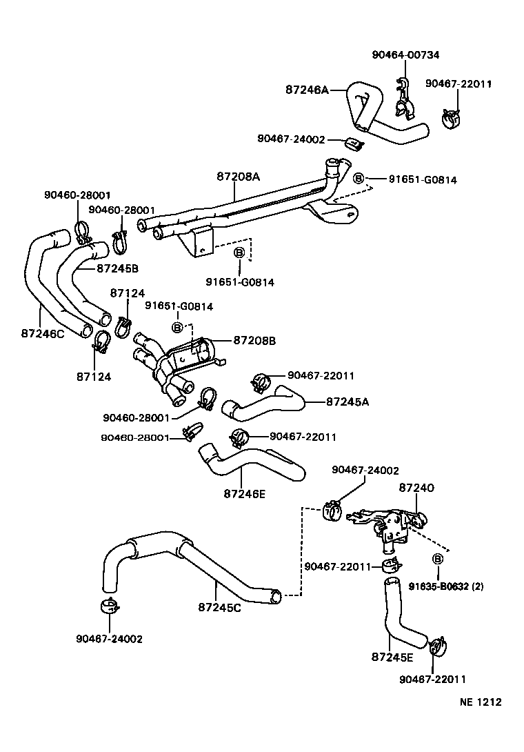 87246-30320 HOSE, HEATER WATER product image