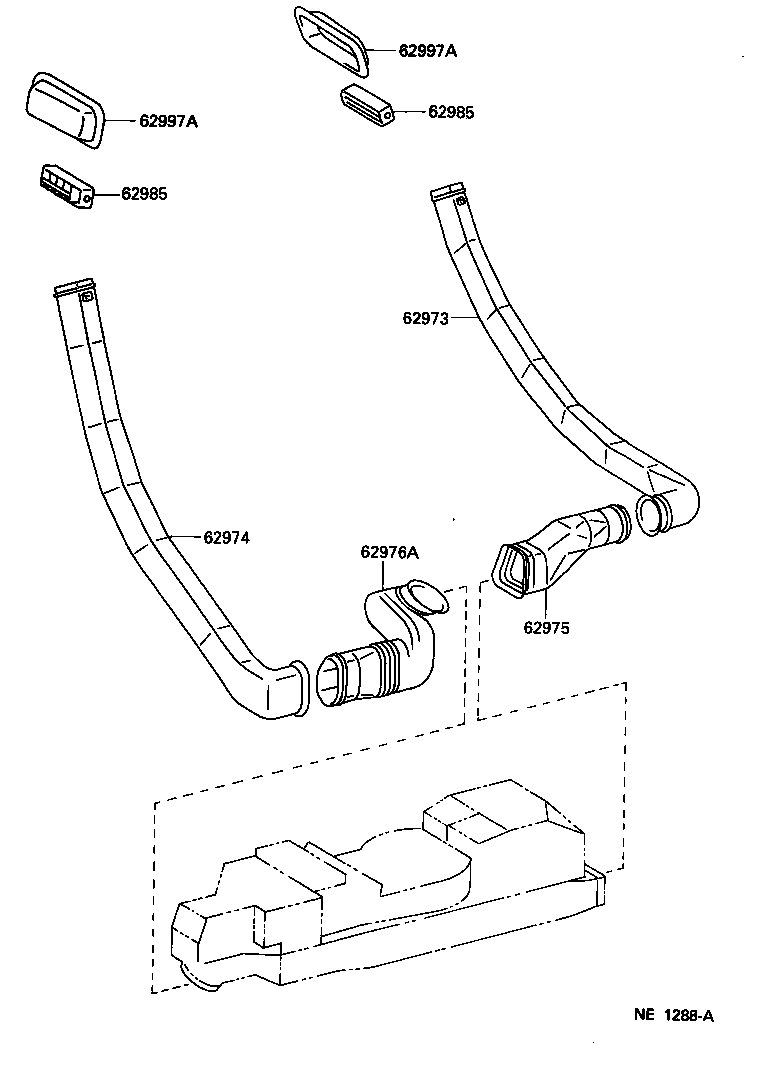 55843-30190 DUCT, HEATER TO REGISTER, NO.1 product image