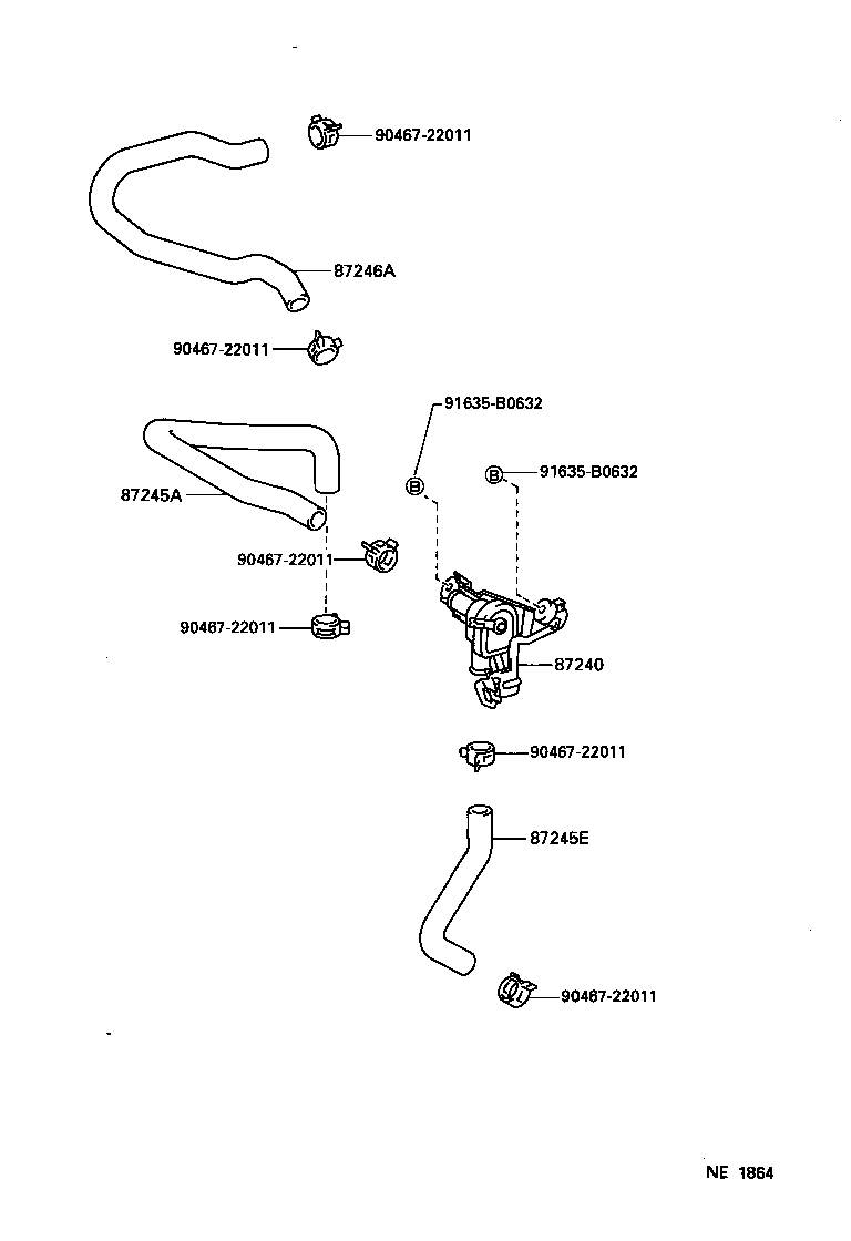 87245-3F030 HOSE, HEATER WATER, INLET A product image