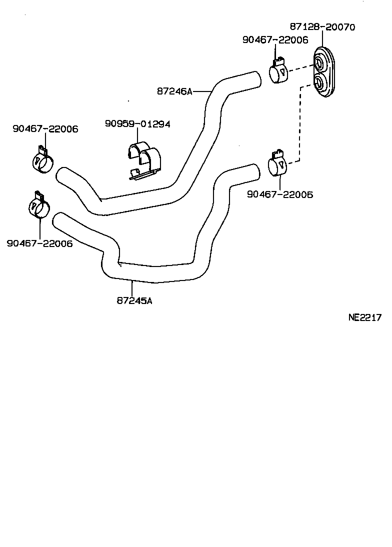 87245-2D180 HOSE, HEATER WATER, INLET A product image
