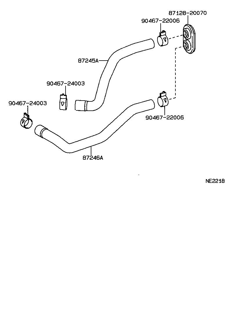 87245-2D180 HOSE, HEATER WATER, INLET A product image